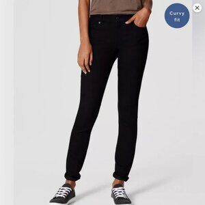 Loft black denim curvy skinny jeans